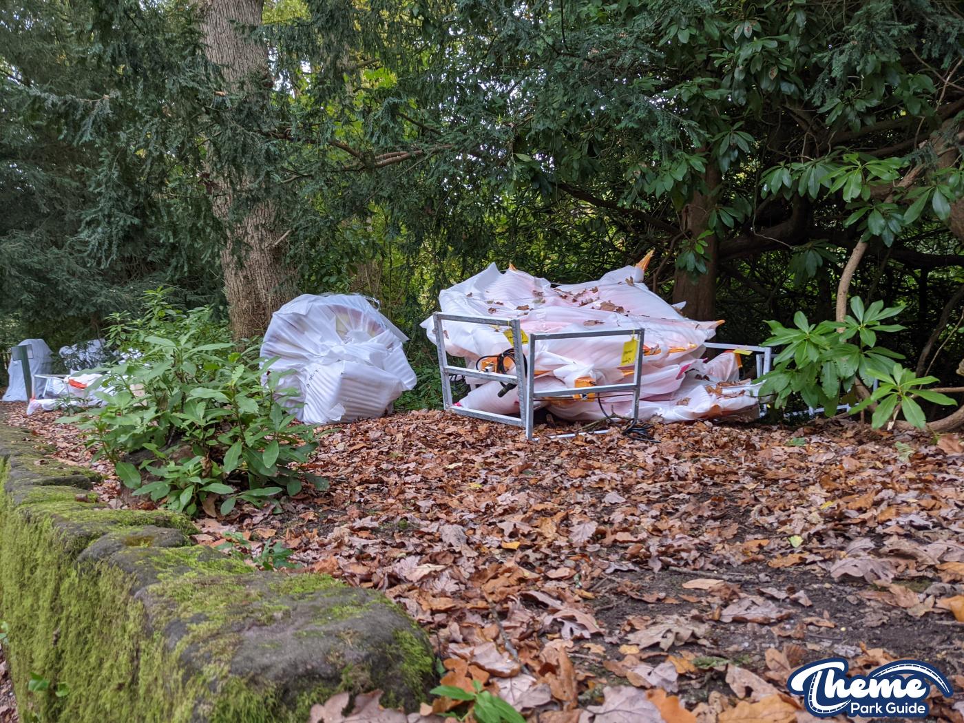 Lightopia Decorations begin to appear at Alton Towers
