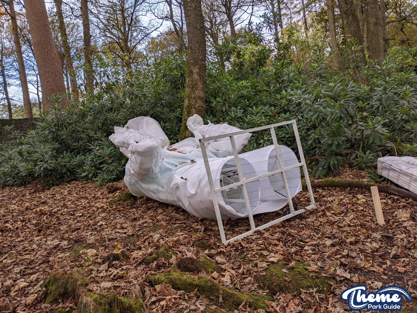 Lightopia Decorations begin to appear at Alton Towers