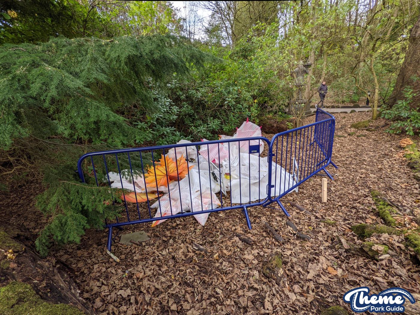 Lightopia Decorations begin to appear at Alton Towers