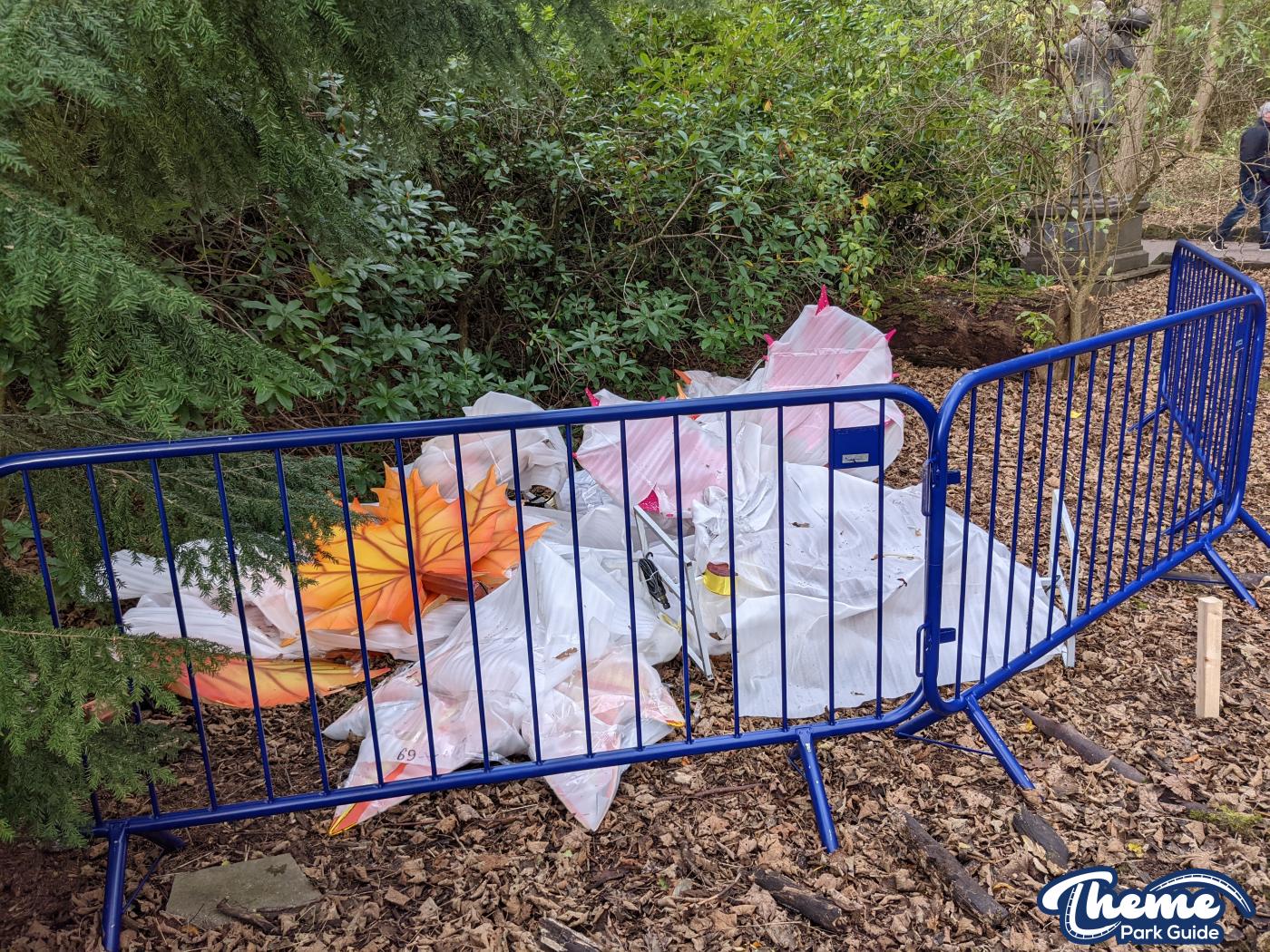 Lightopia Decorations begin to appear at Alton Towers
