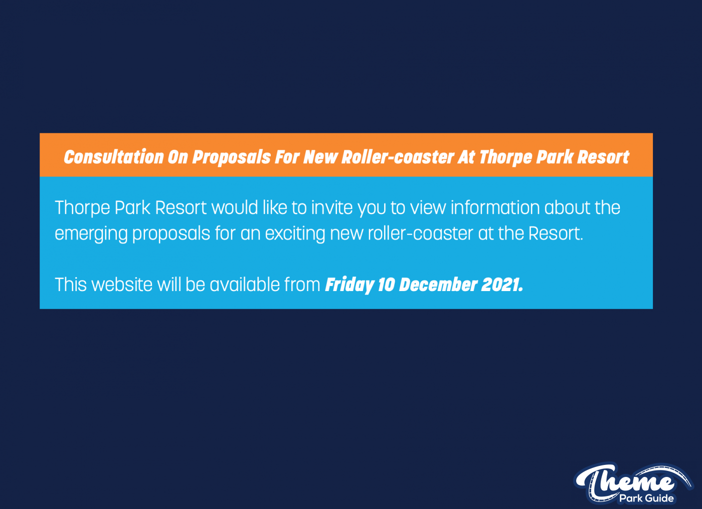 Thorpe Park To Launch Public Consultation For New Rollercoaster