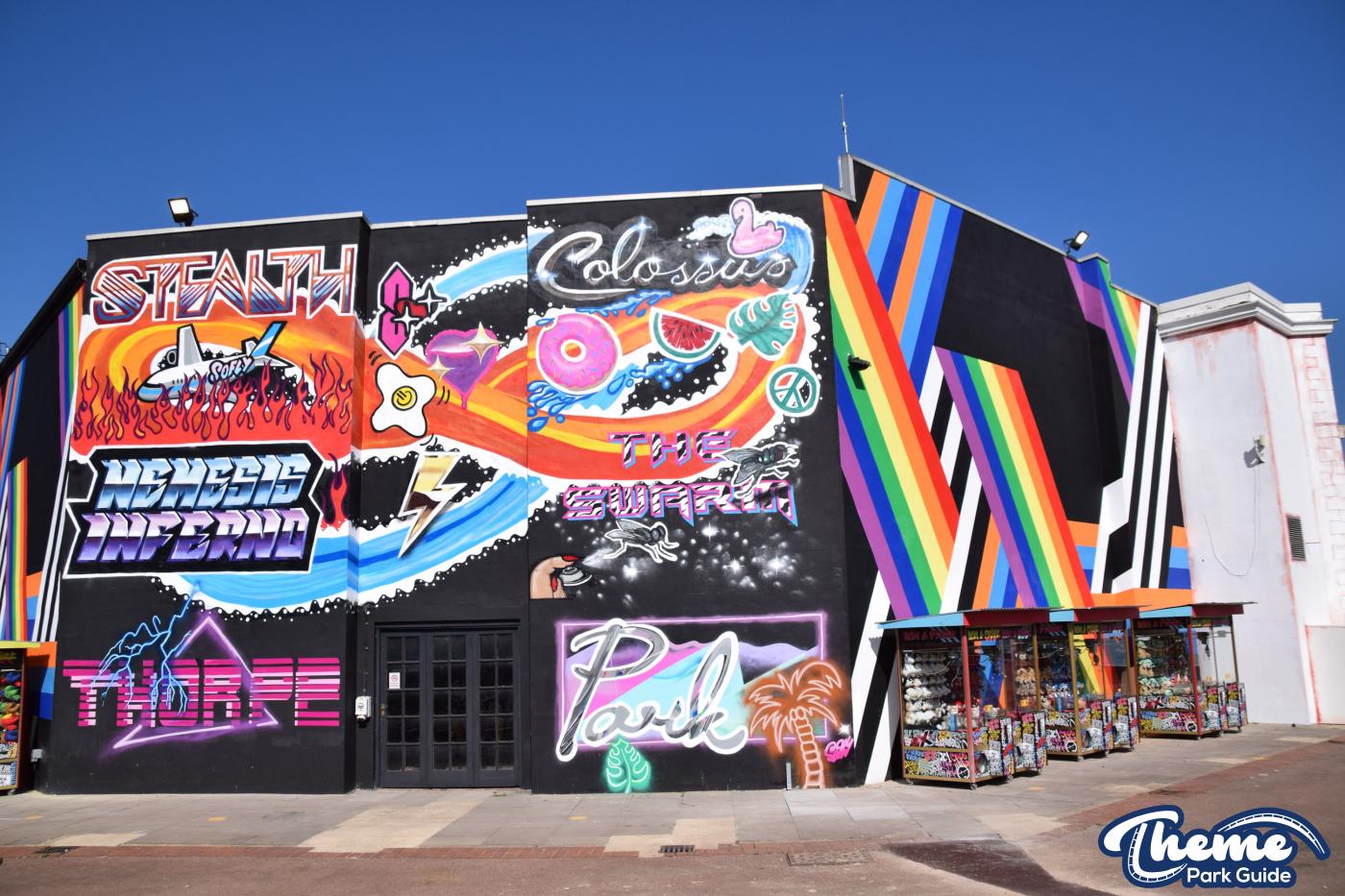 A Splash Of Colour Added To Graffiti Mural