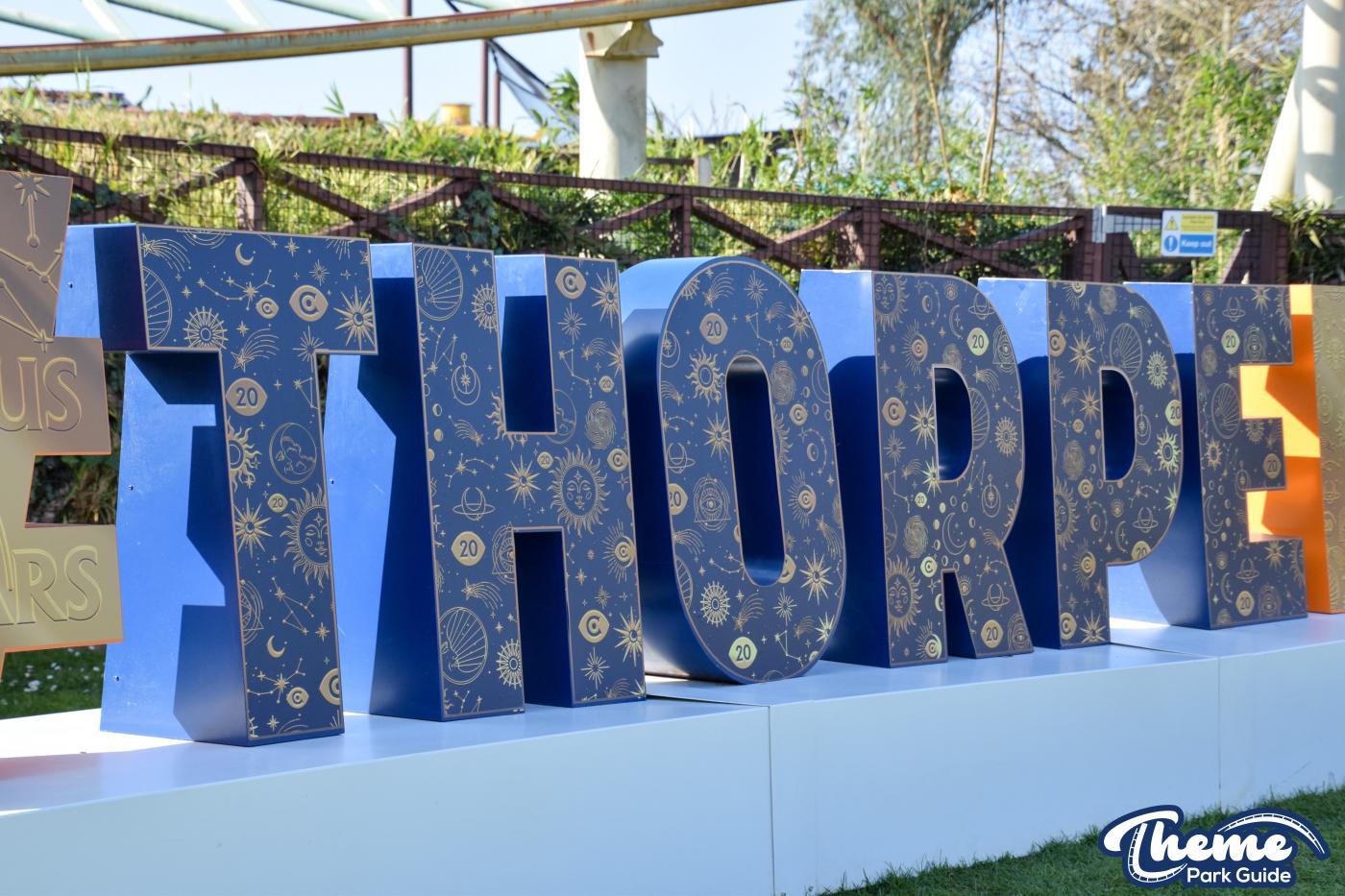 Thorpe Park Hashtag Sign Receives Colossus 20 Overlay