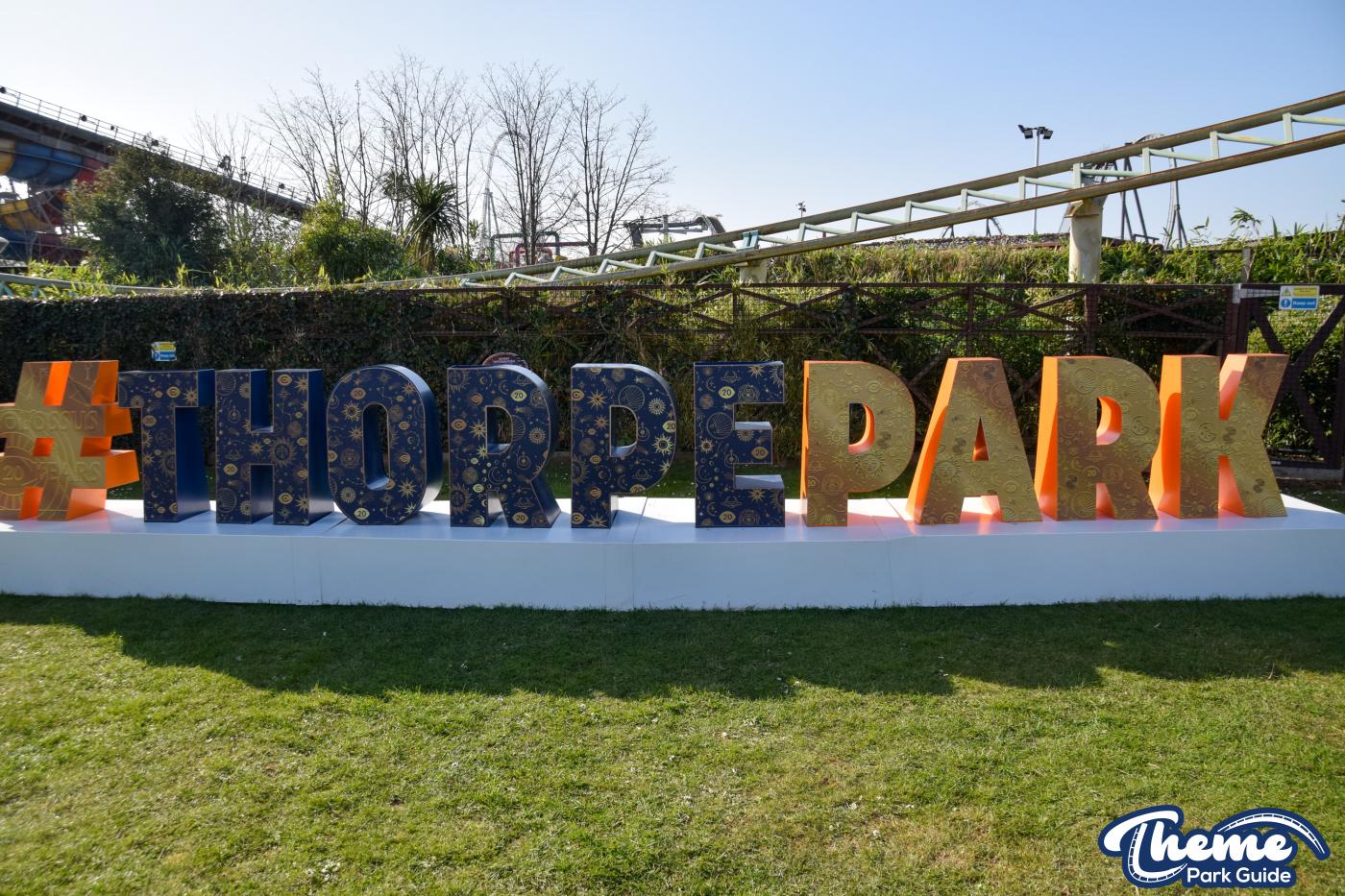Thorpe Park Hashtag Sign Receives Colossus 20 Overlay