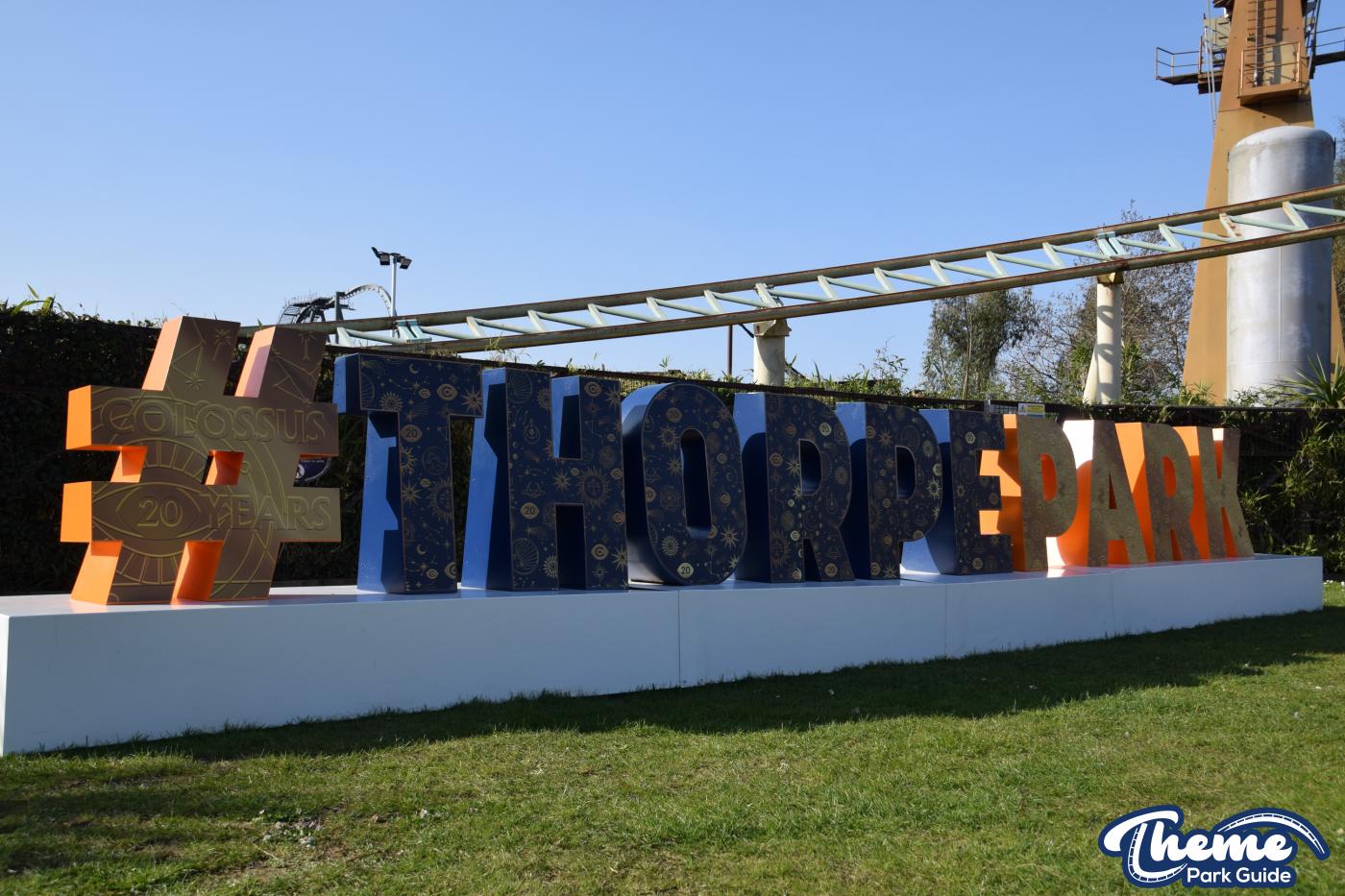 Thorpe Park Hashtag Sign Receives Colossus 20 Overlay