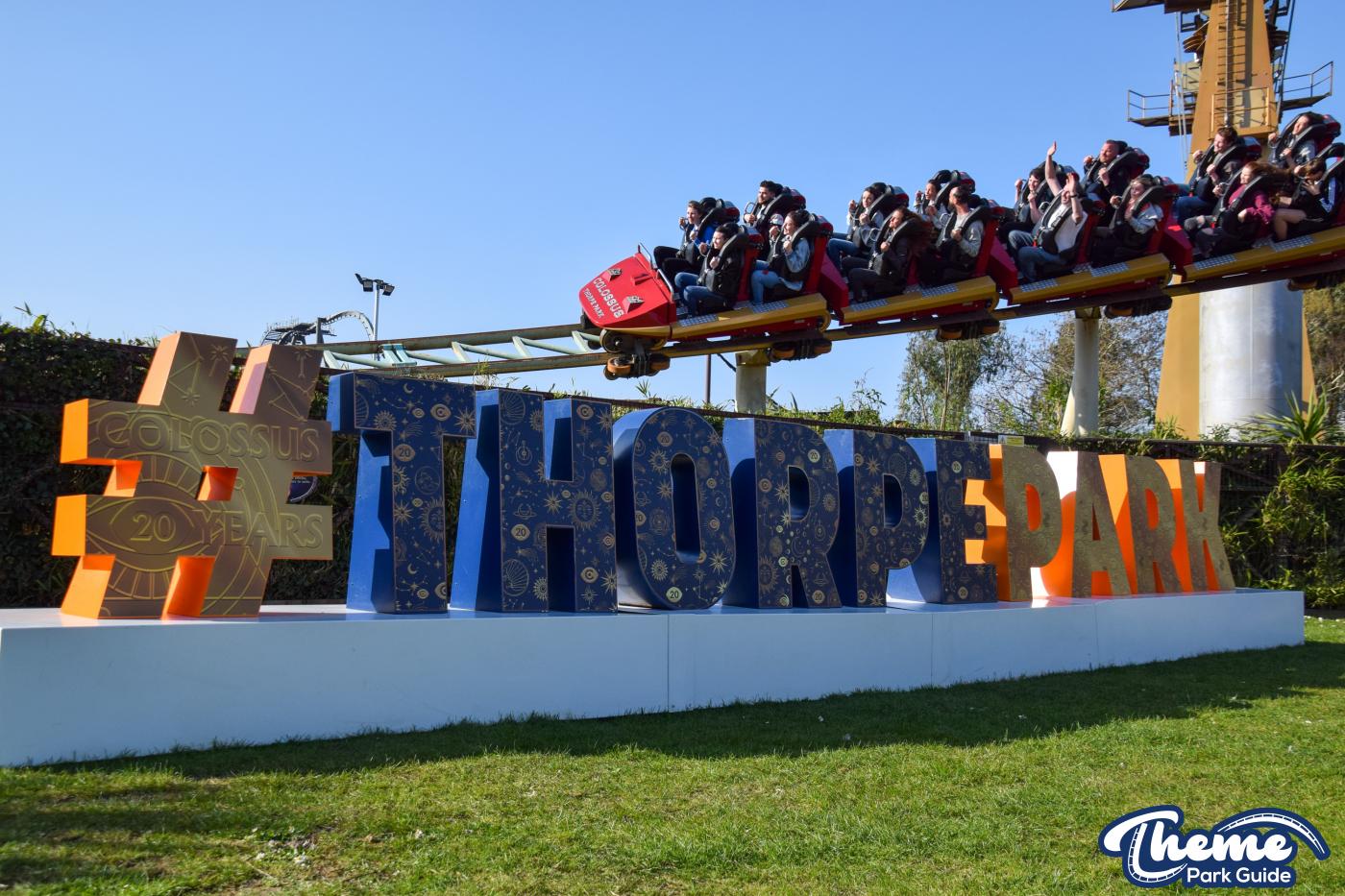 Thorpe Park Hashtag Sign Receives Colossus 20 Overlay