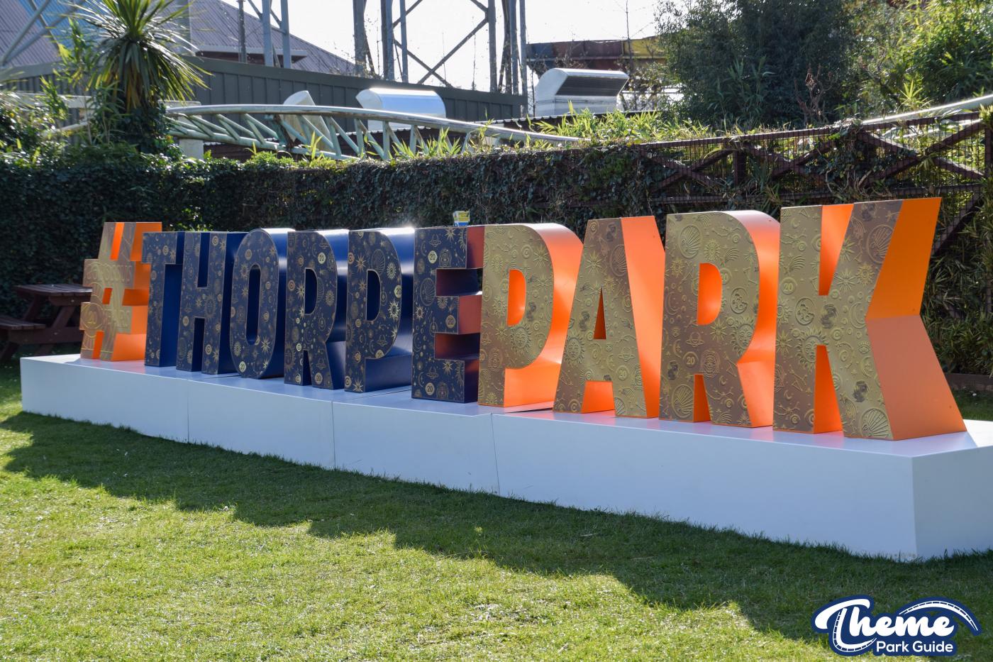 Thorpe Park Hashtag Sign Receives Colossus 20 Overlay