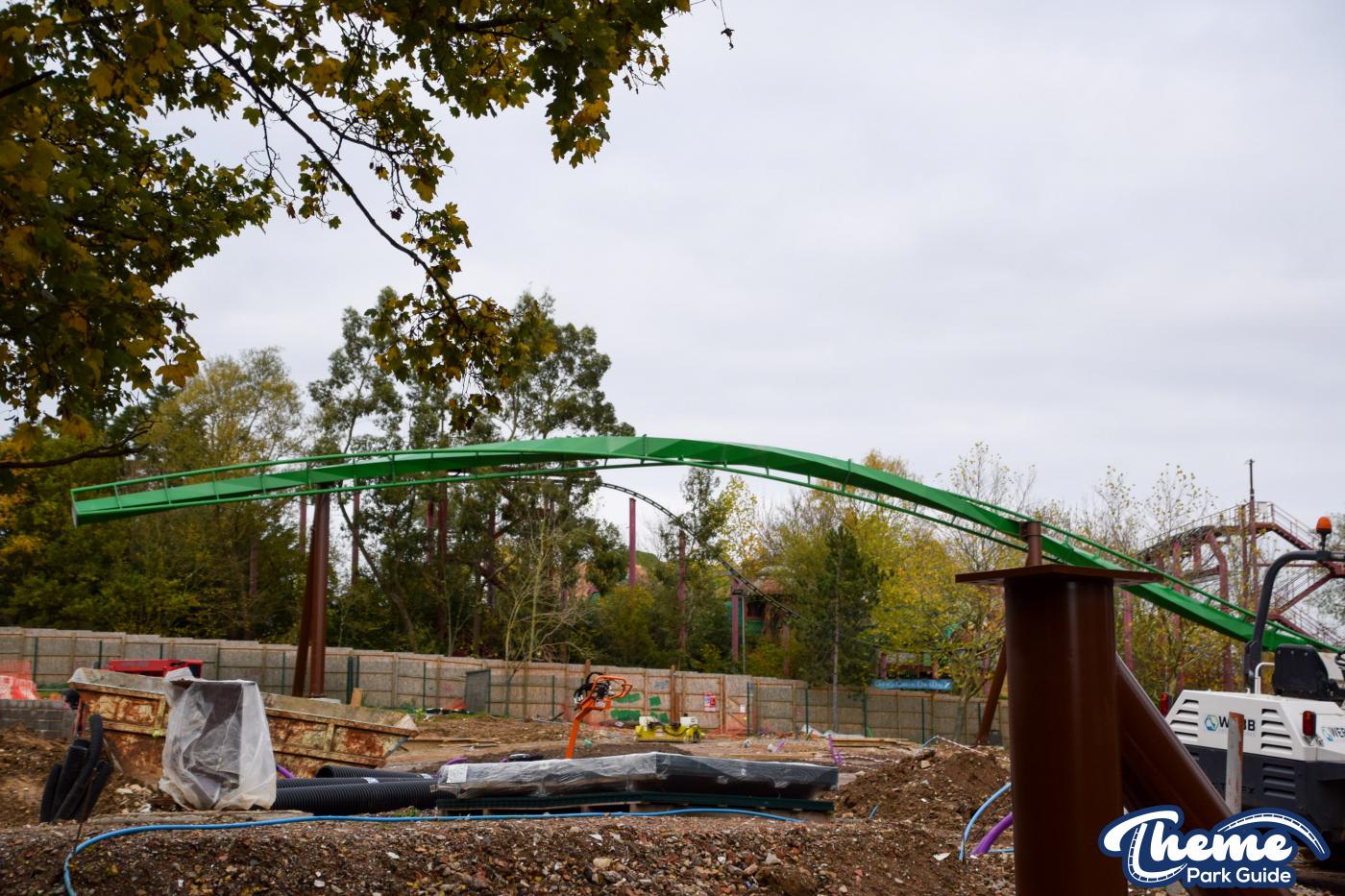 Inversion For Jumanji Rollercoaster Installed