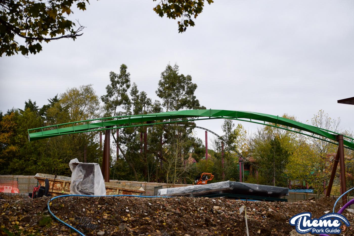 Inversion For Jumanji Rollercoaster Installed
