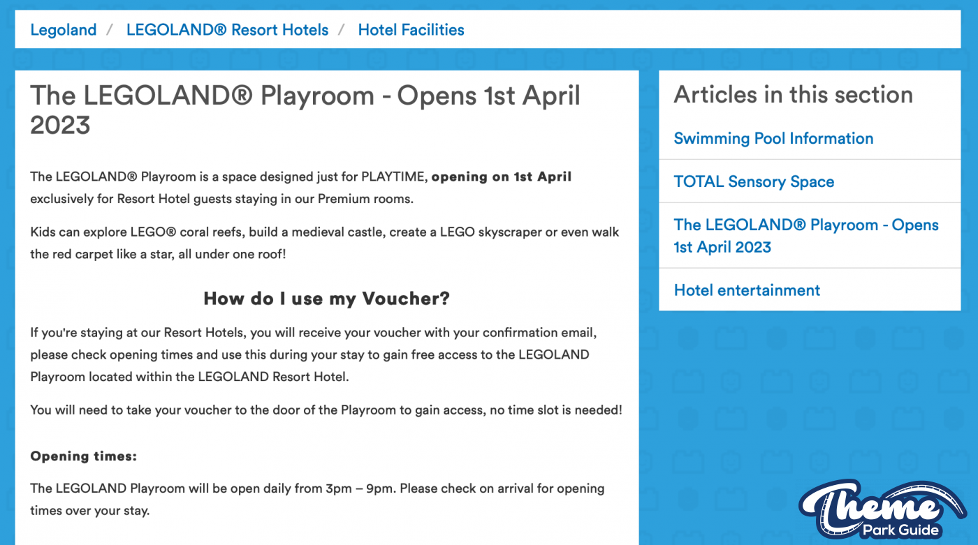 New For 2023 The LEGOLAND Playroom