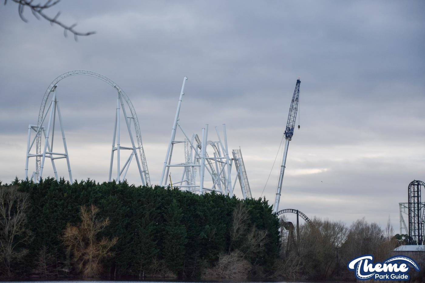 Hyperia Huge Crane Arrives And First Drop Install Continues