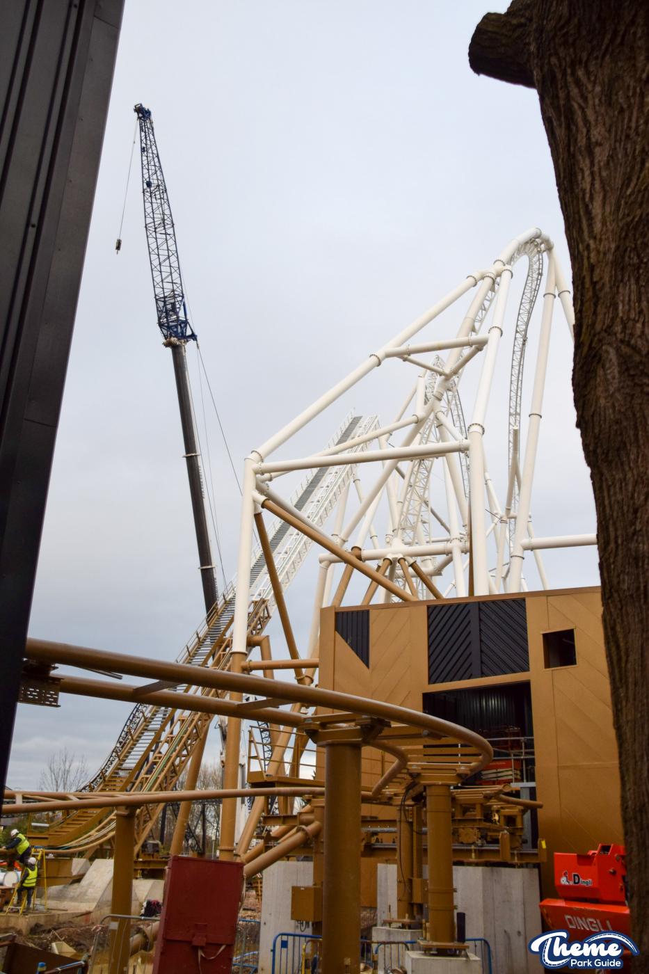 Hyperia Huge Crane Arrives And First Drop Install Continues
