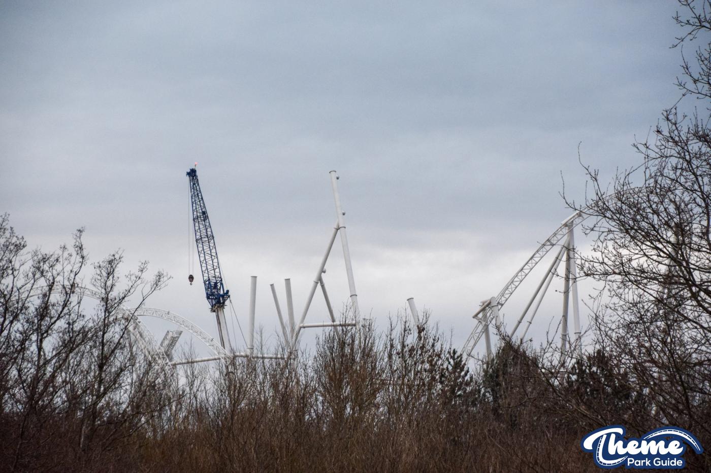 Hyperia Huge Crane Arrives And First Drop Install Continues