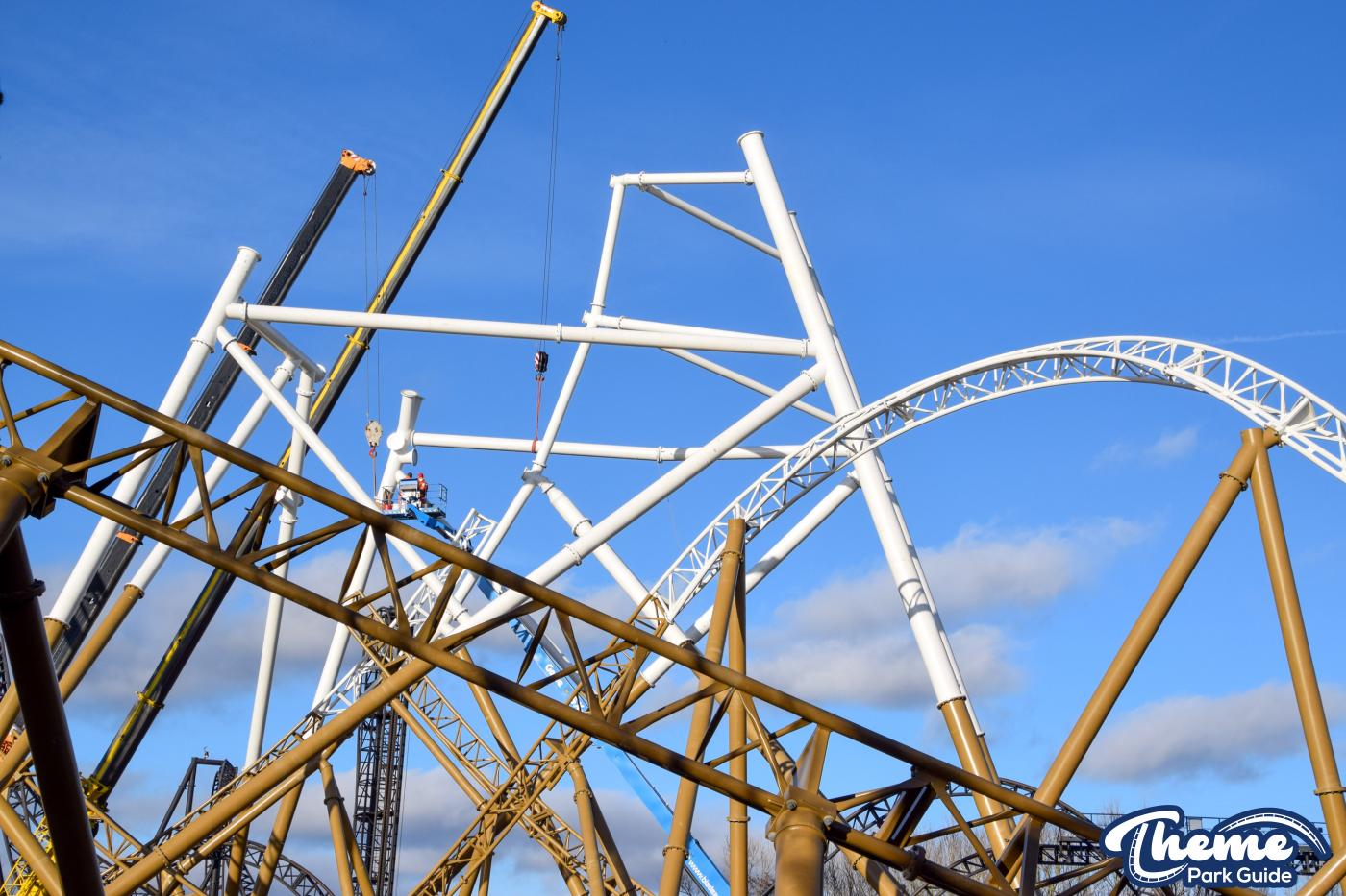 Hyperia Lift Hill Structure Rises Into The Air