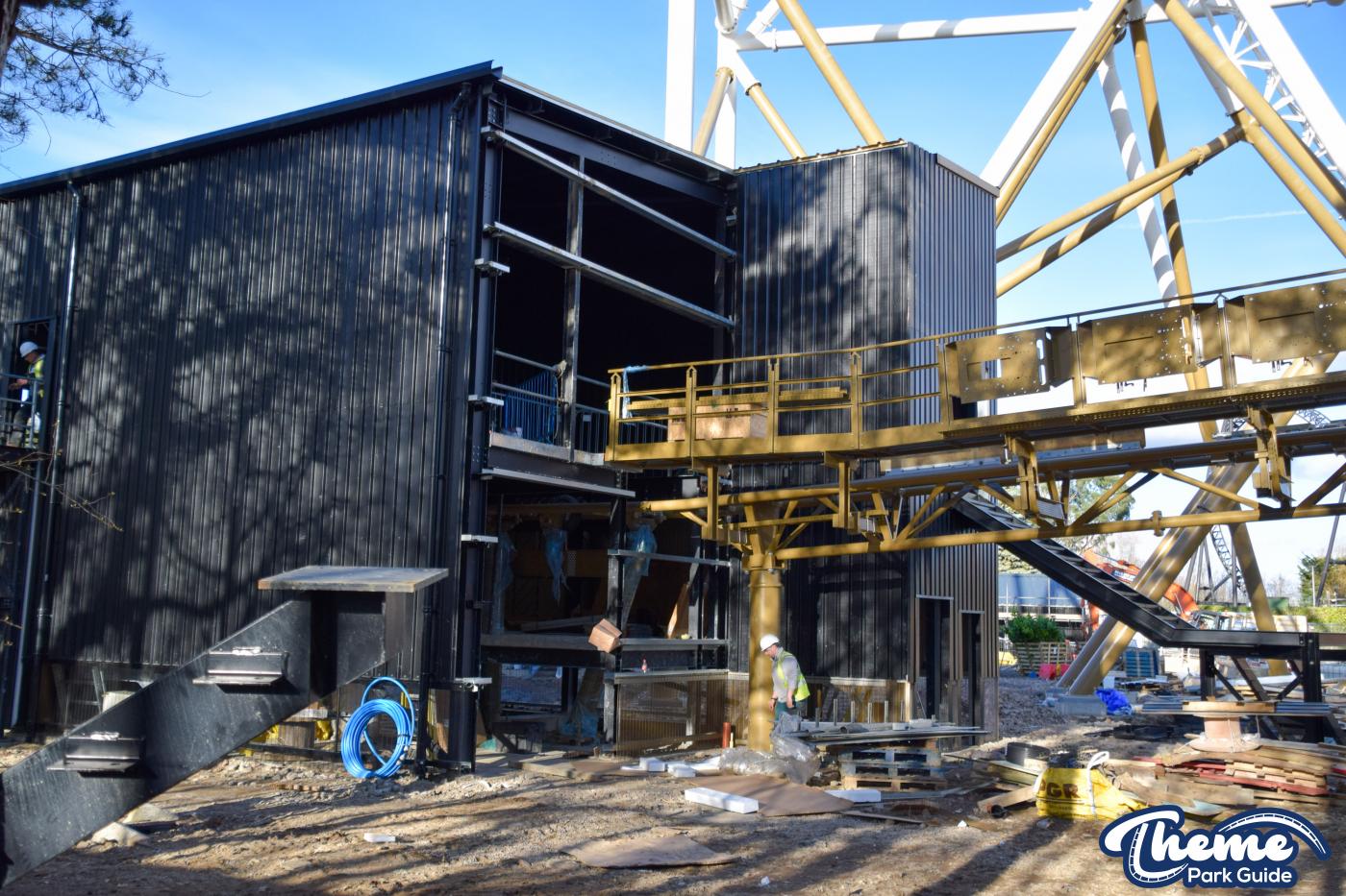 Hyperia Lift Hill Structure Rises Into The Air