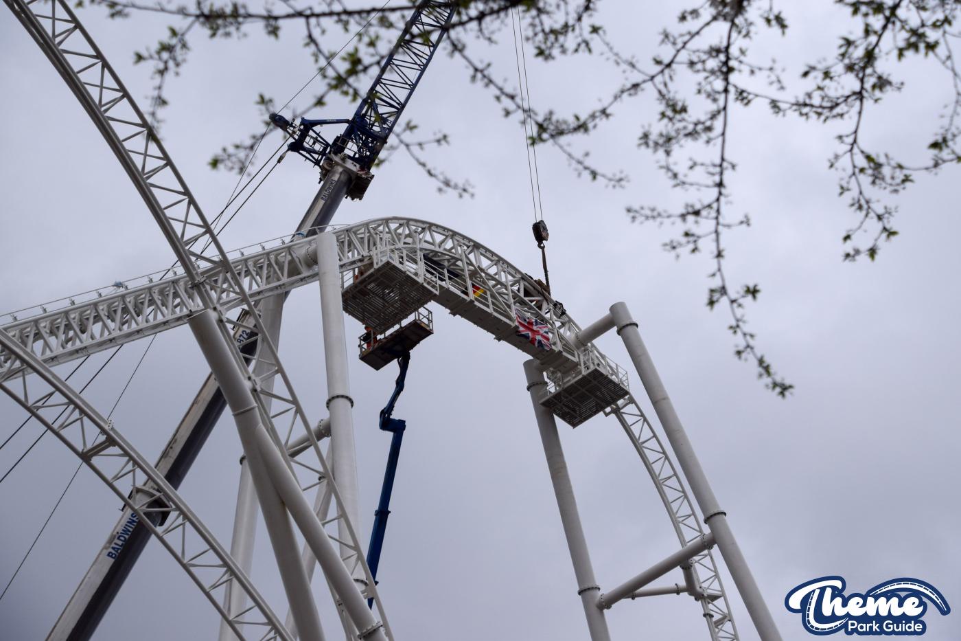 Hyperia Lift Hill Chain Installation Begins