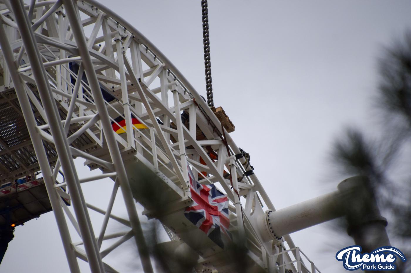 Hyperia Lift Hill Chain Installation Begins
