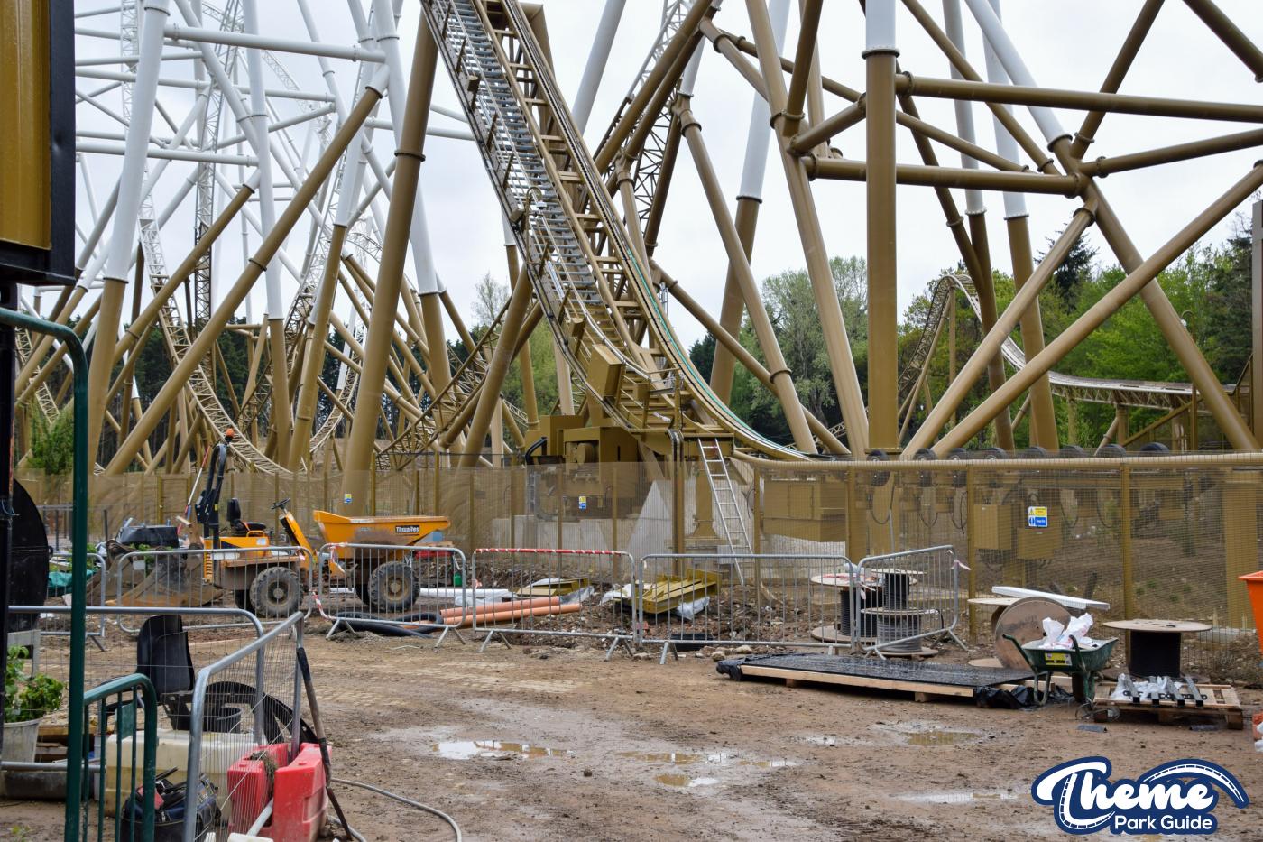 Hyperia Queue Line Installation Continues And Second Train Testing Begins