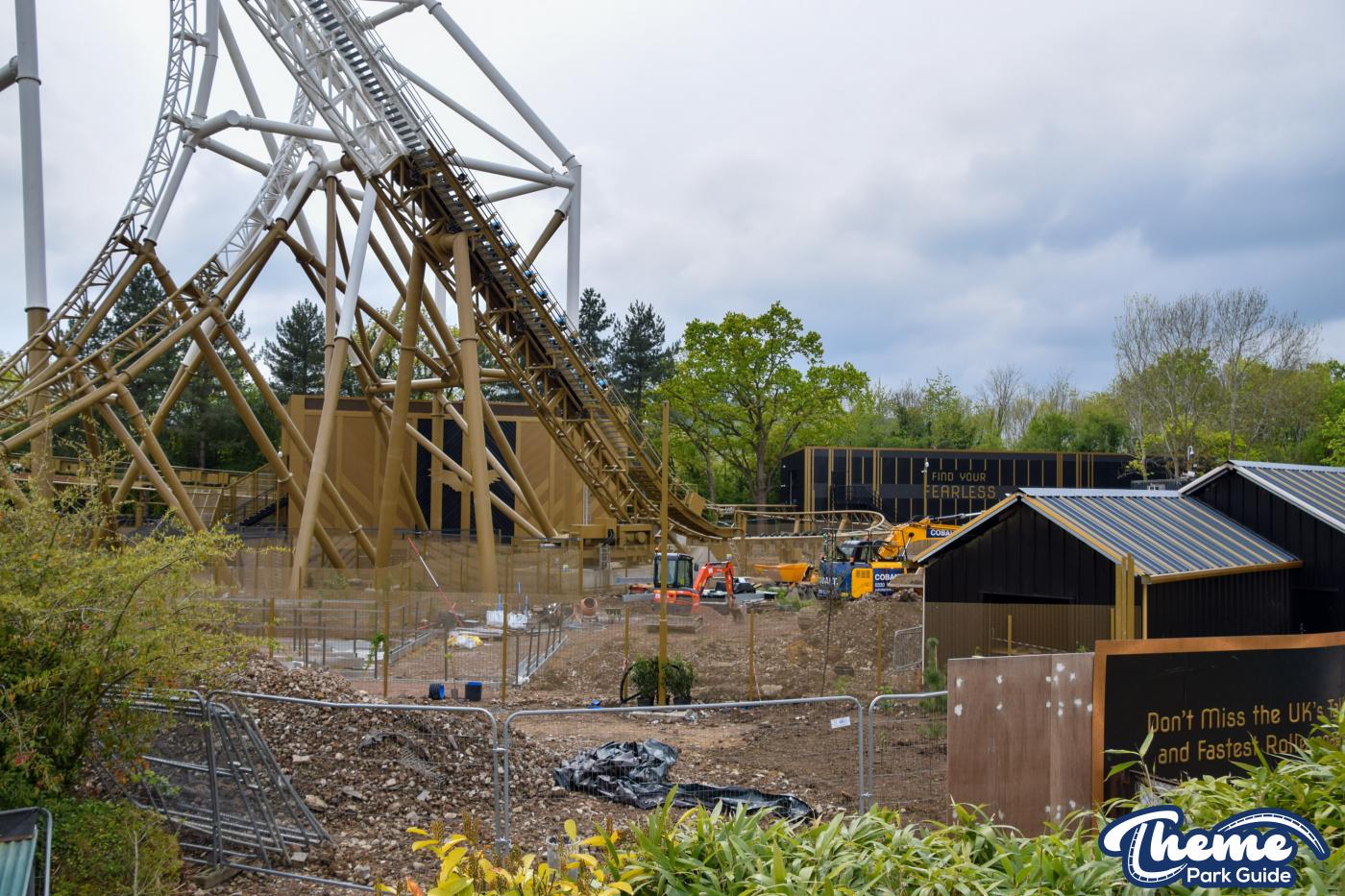 Hyperia Queue Line Installation Continues And Second Train Testing Begins