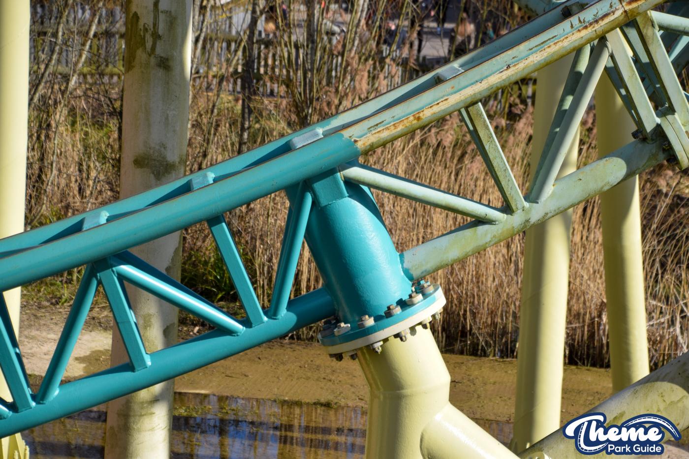 Colossus Repaint Continues A Fresh Look for a Classic Coaster