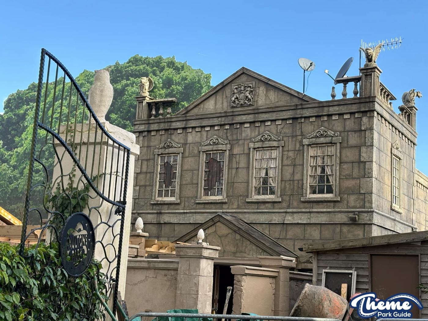 Ghostly Manor at Paultons Park Scaffolding Down