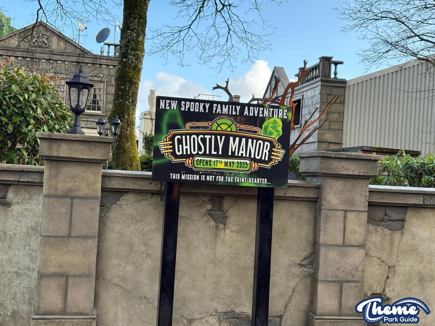 Ghostly Manor at Paultons Park Scaffolding Down