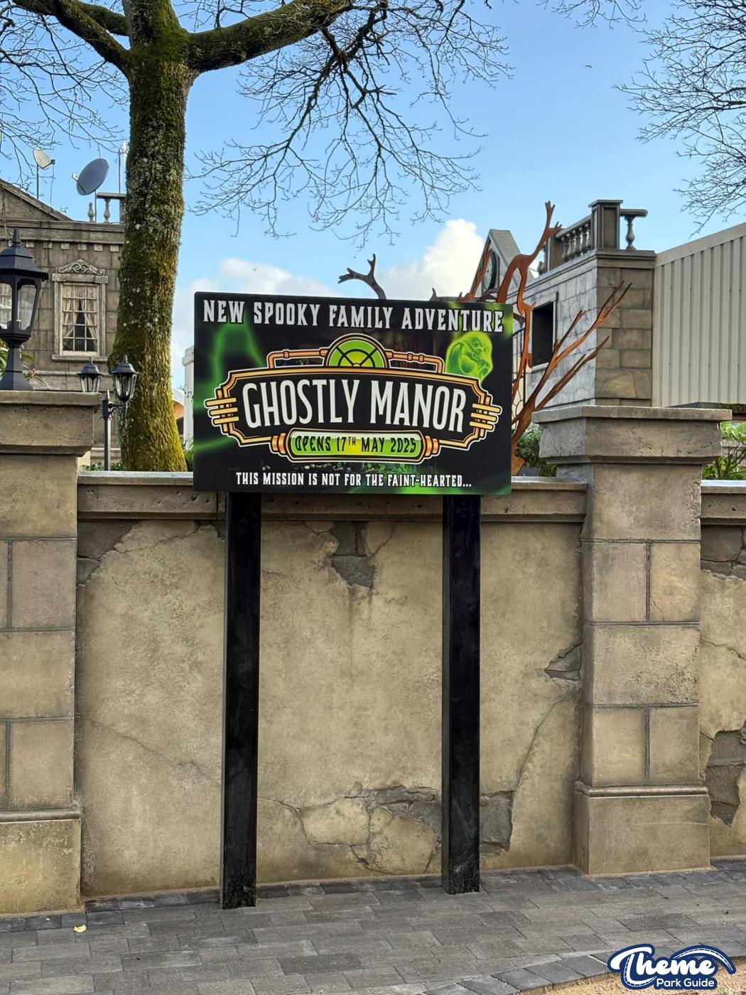 Ghostly Manor at Paultons Park Scaffolding Down