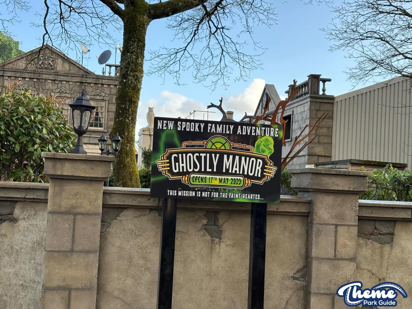 Ghostly Manor at Paultons Park Scaffolding Down