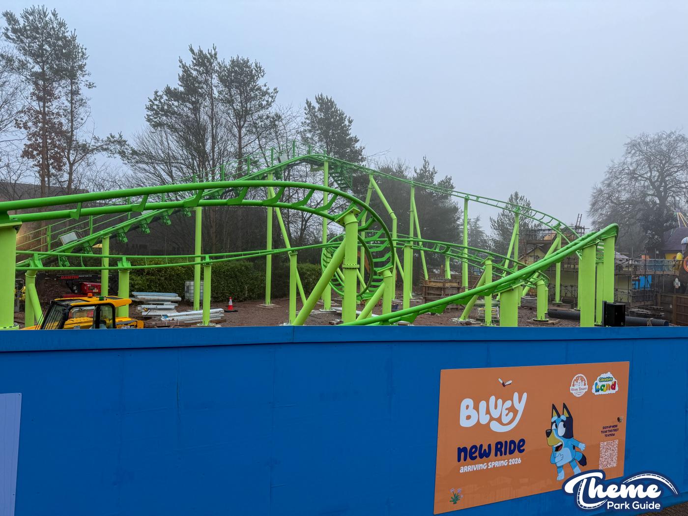Track Complete for the Brand New Bluey Rollercoaster at Alton Towers