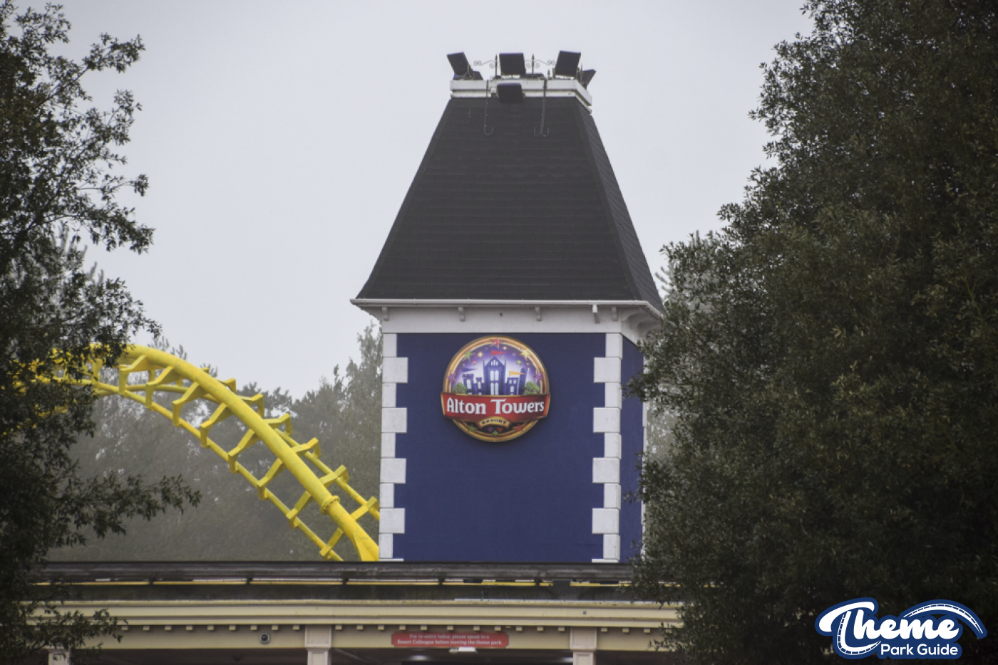 Iconic Corkscrews at Alton Towers Receive Yellow Base Coat