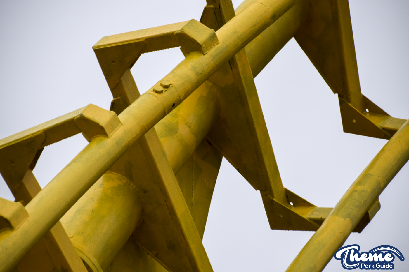 Iconic Corkscrews at Alton Towers Receive Yellow Base Coat