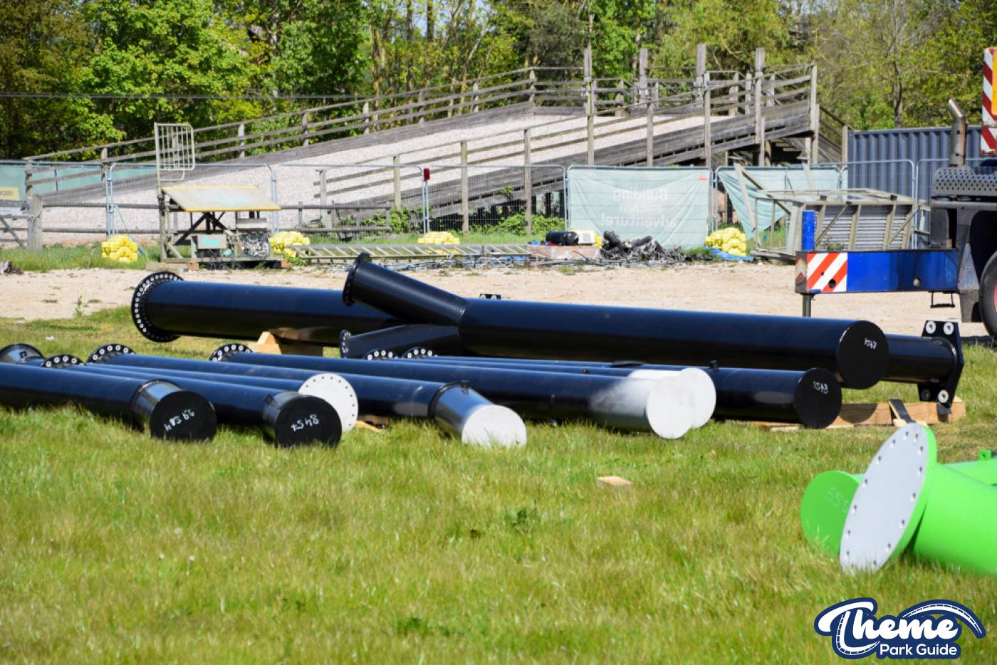 Chessington Minecraft Coaster Goes Vertical as Track and Supports Are Installed