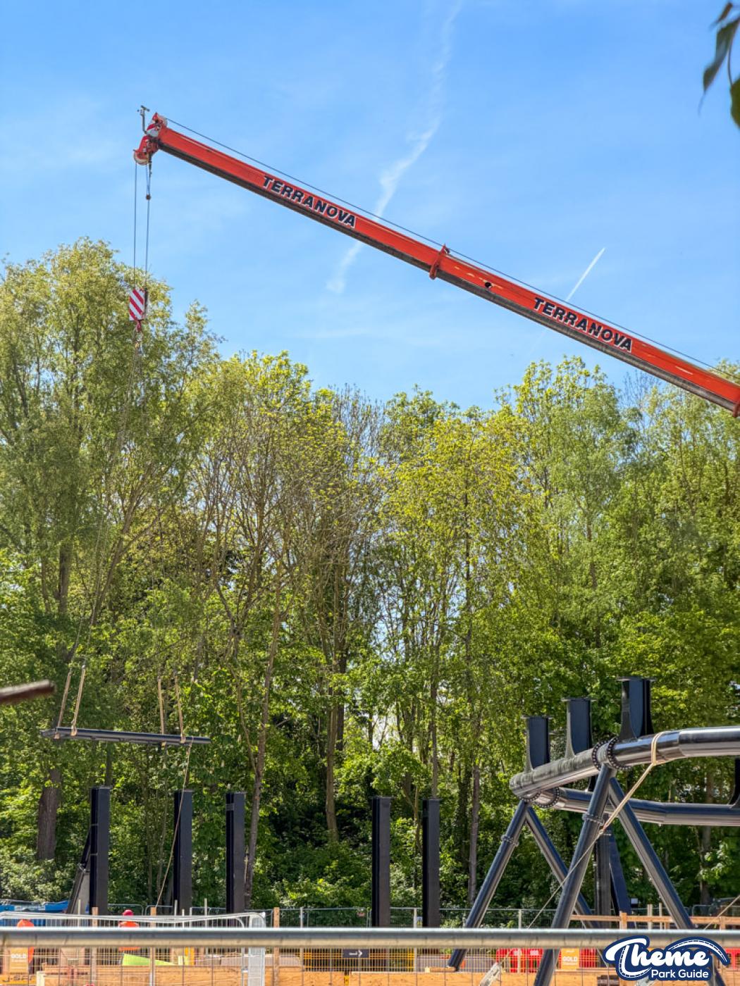 Chessington Minecraft Coaster Goes Vertical as Track and Supports Are Installed