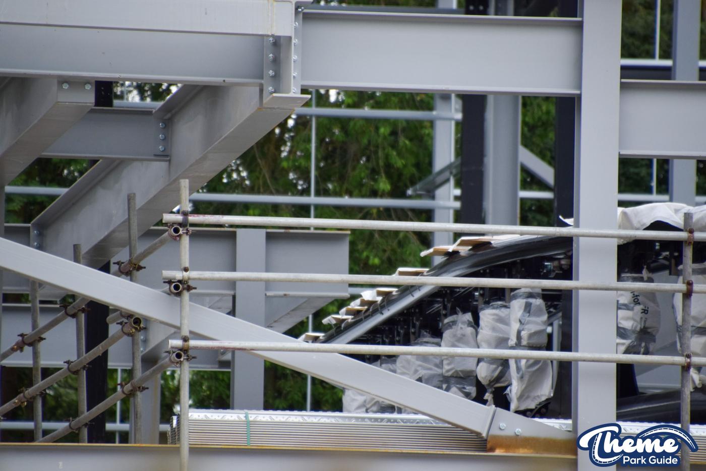 Minecraft Rollercoaster Station Begins to Be Enclosed at Chessington