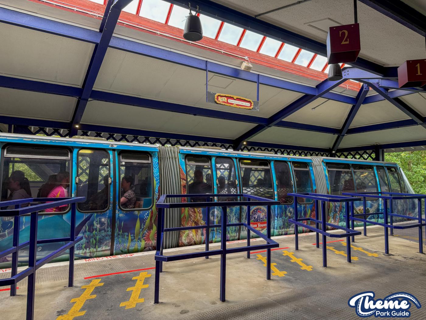 Alton Towers Monorail Window Vinyls Removed