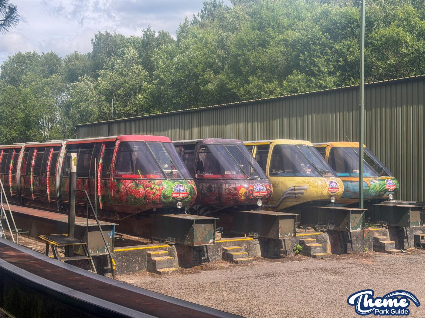Alton Towers Monorail Window Vinyls Removed
