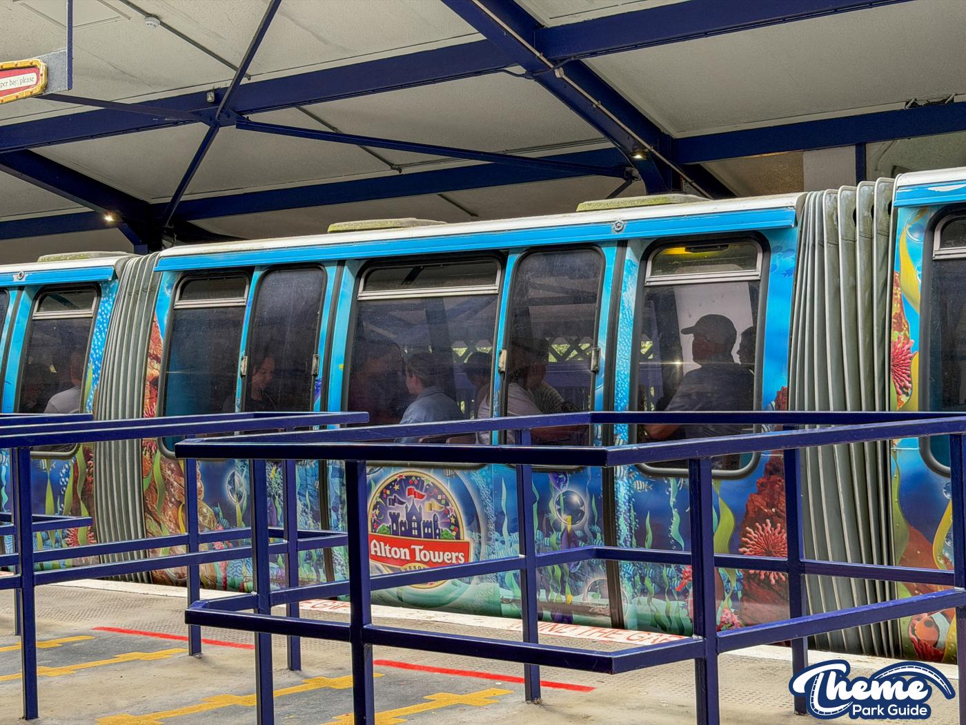 Alton Towers Monorail Window Vinyls Removed