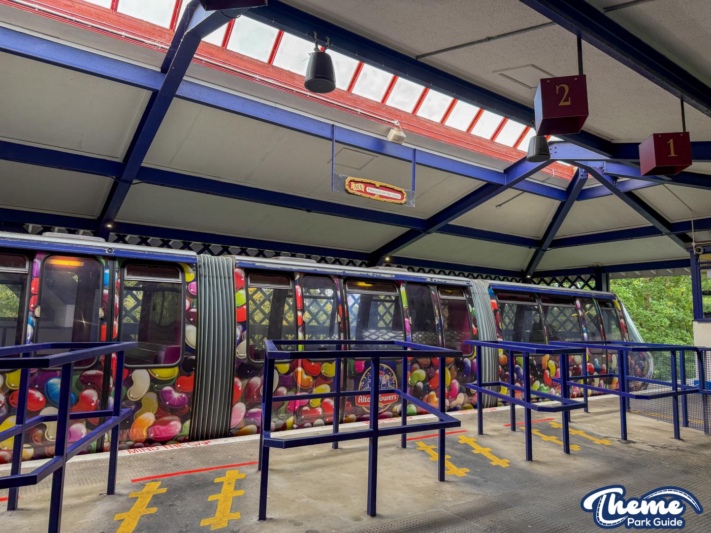 Alton Towers Monorail Window Vinyls Removed