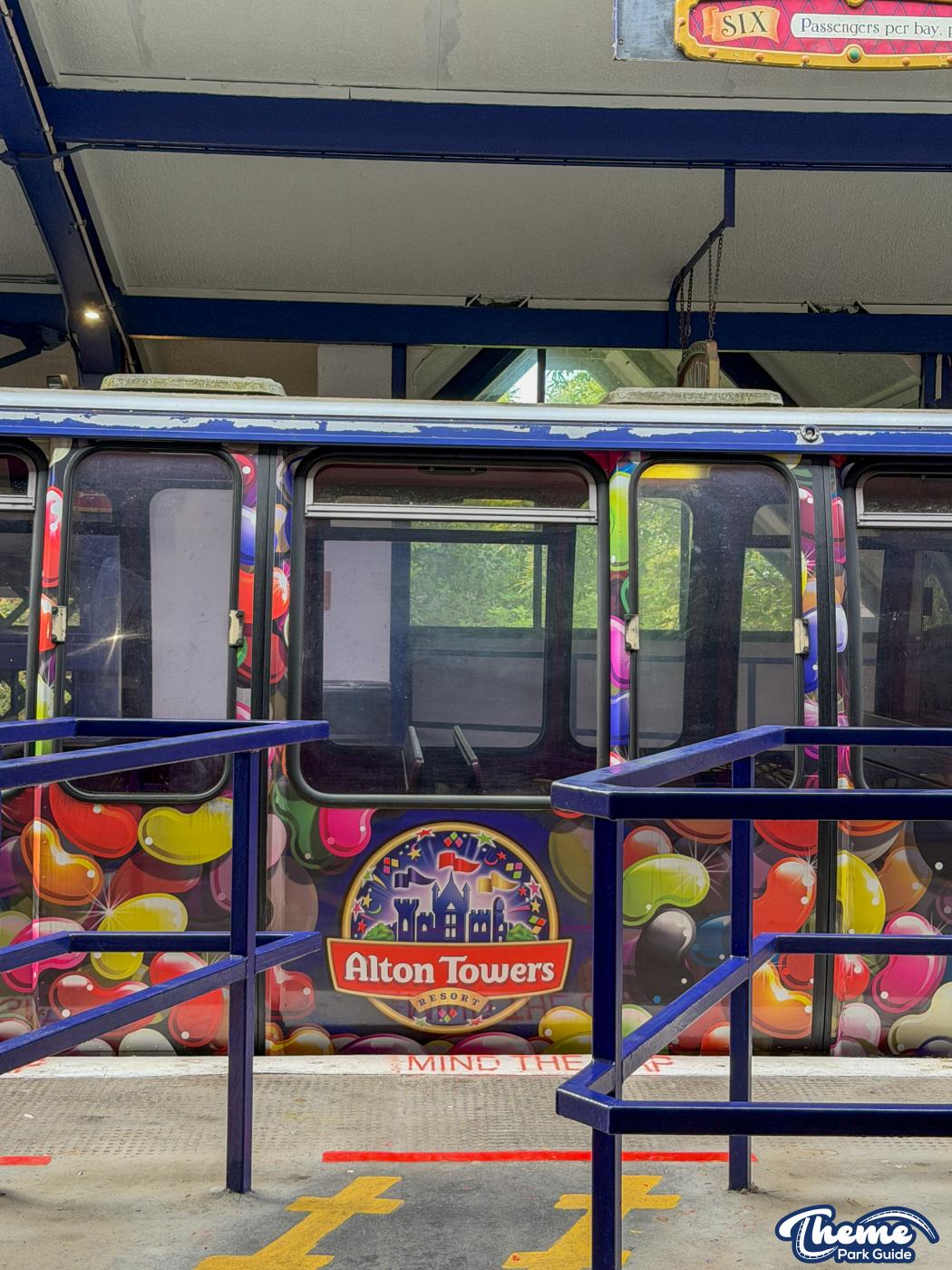 Alton Towers Monorail Window Vinyls Removed