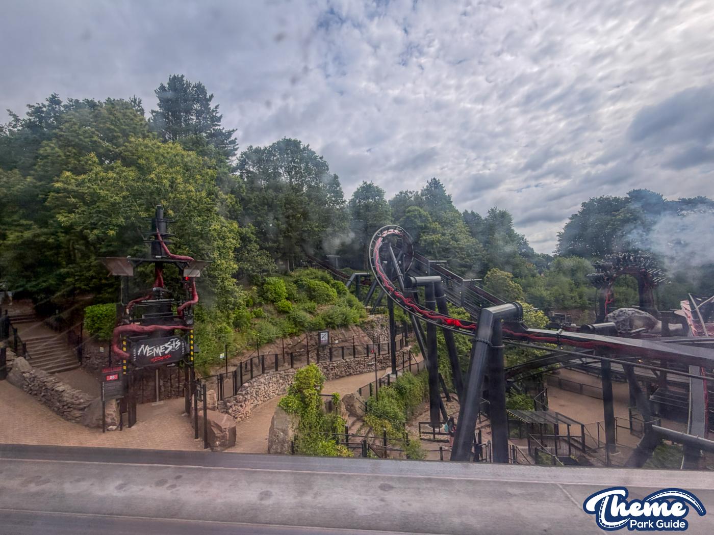 Alton Towers Monorail Window Vinyls Removed