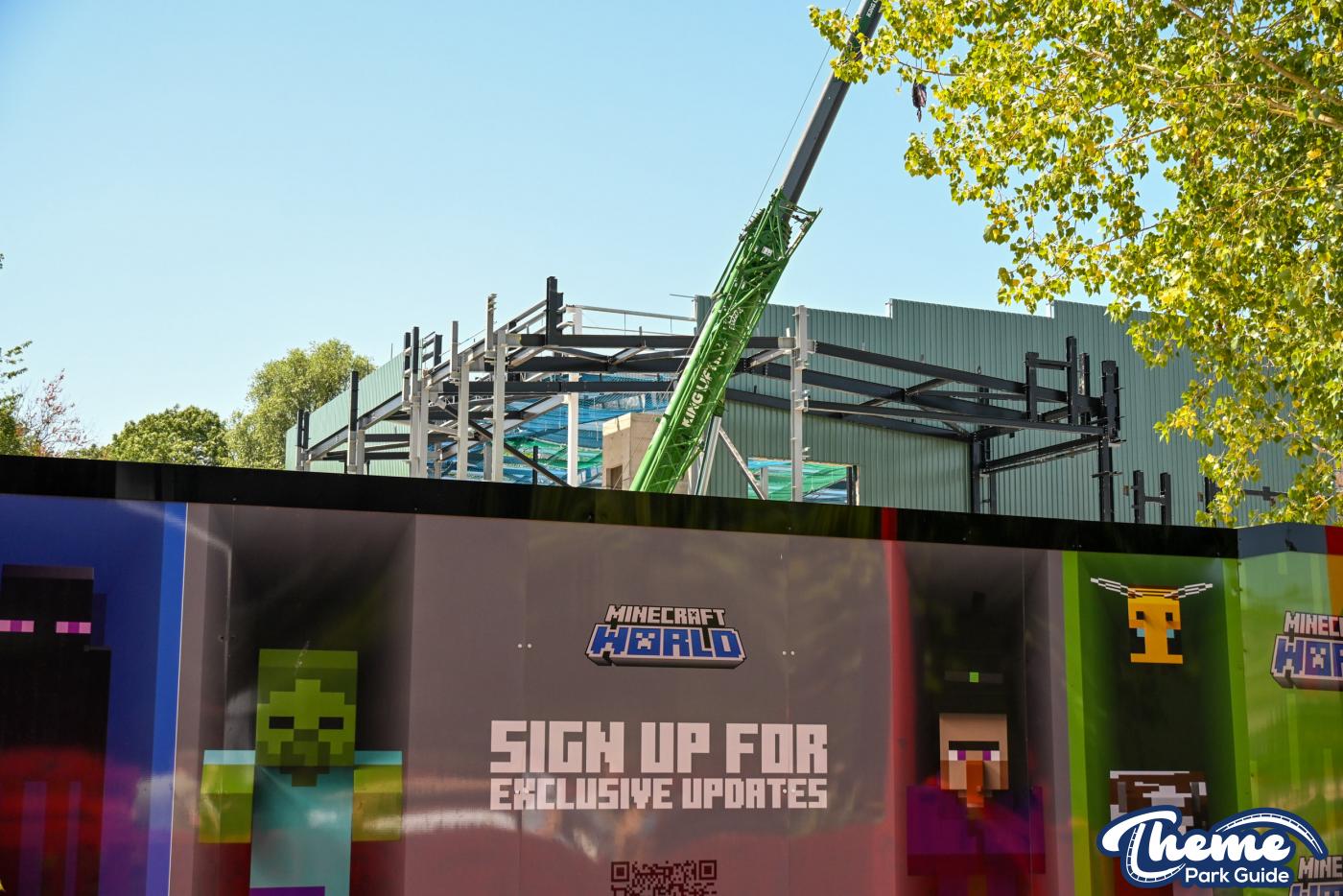 Minecraft Coaster’s Indoor Track, Possible Spike and Elevated Queue Take Shape