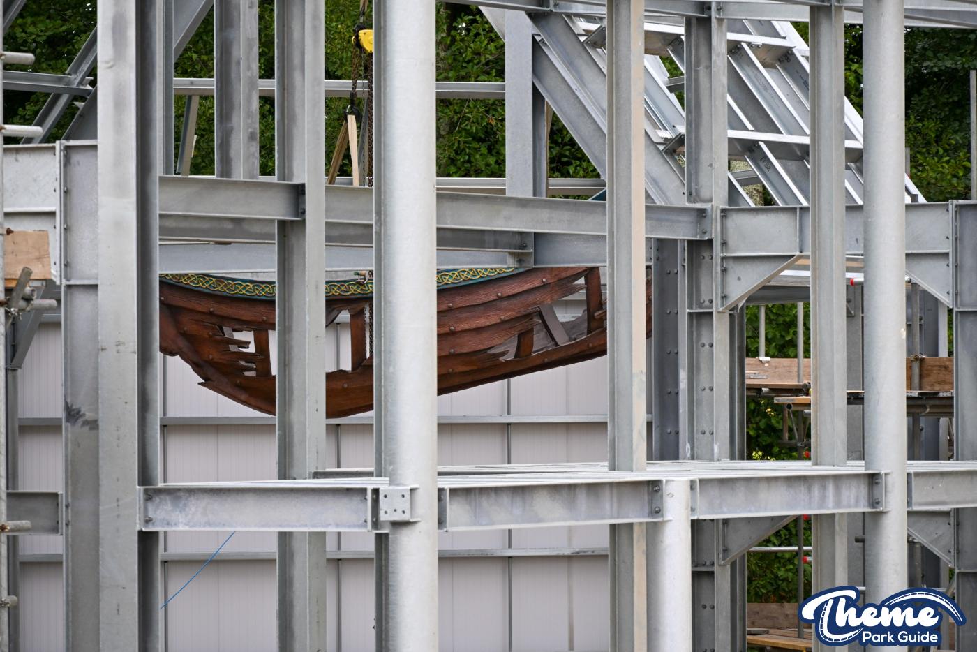 Serpent’s Curse Theming Installed as Construction Progresses at Paultons Park