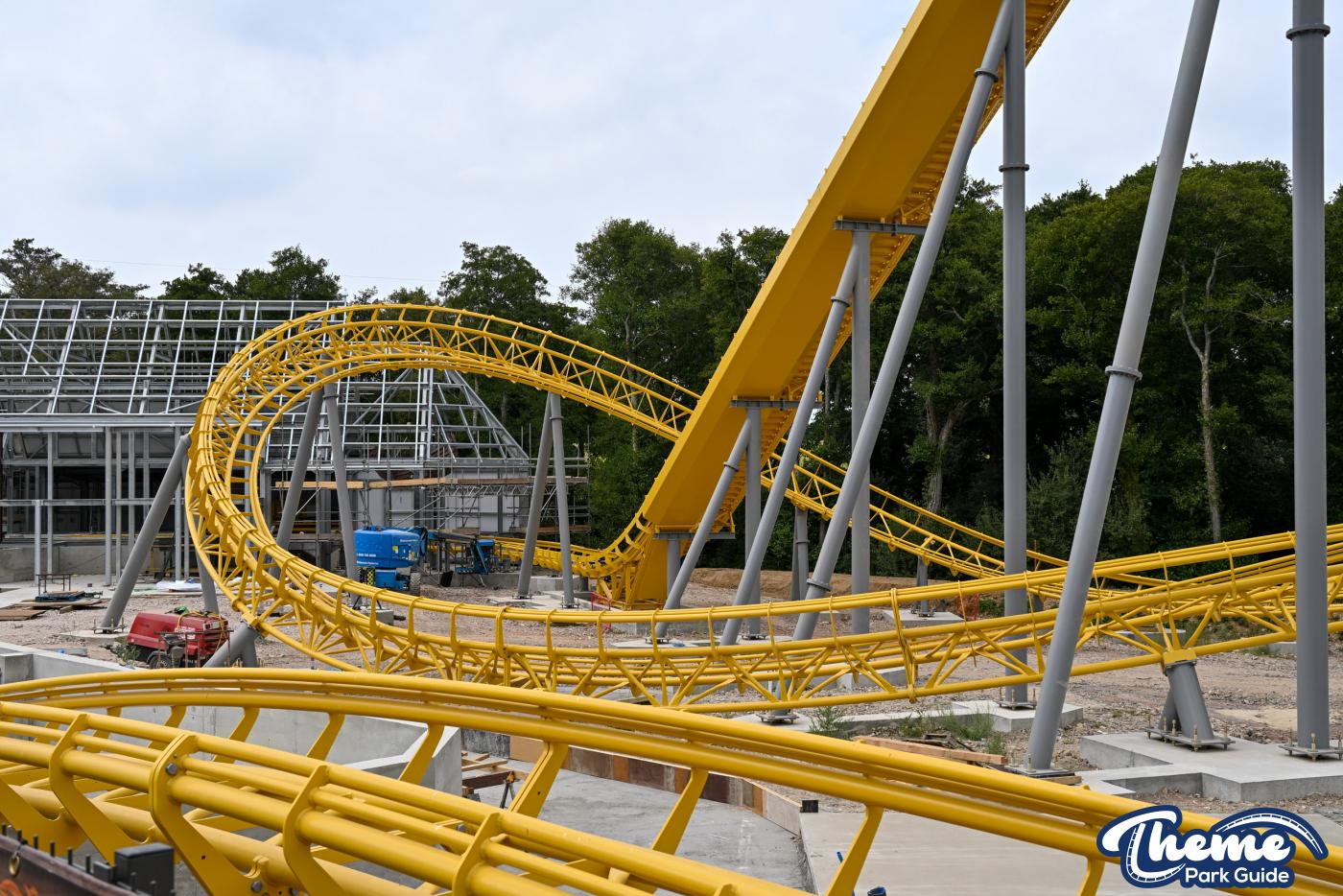 Serpent’s Curse Theming Installed as Construction Progresses at Paultons Park