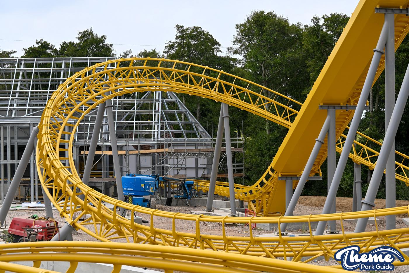 Serpent’s Curse Theming Installed as Construction Progresses at Paultons Park
