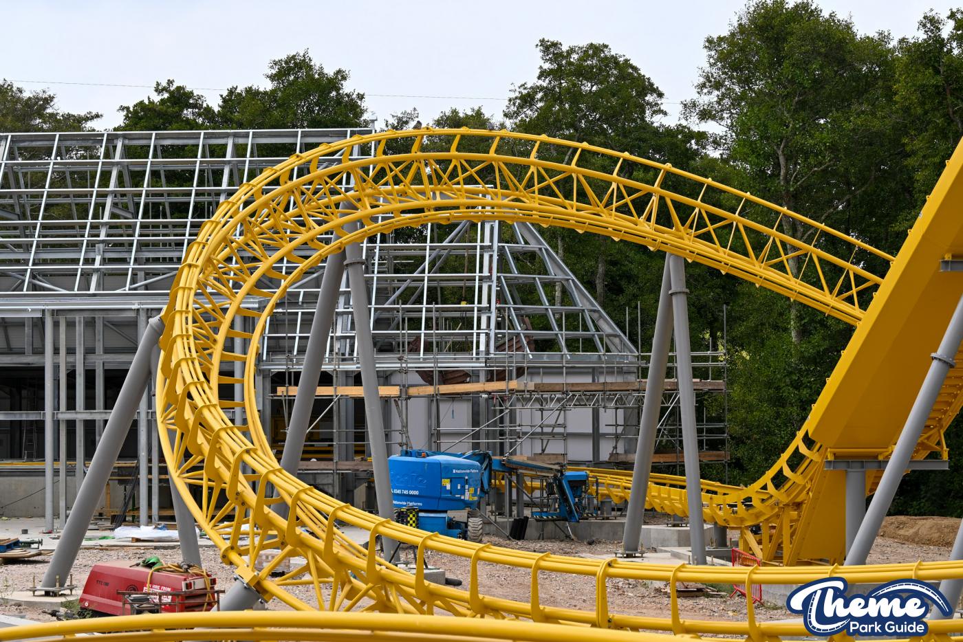 Serpent’s Curse Theming Installed as Construction Progresses at Paultons Park