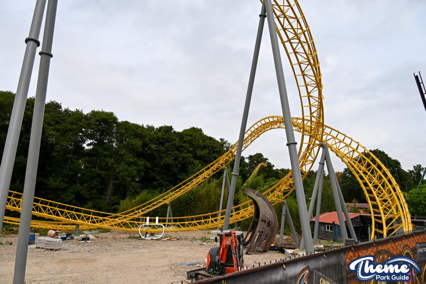 Serpent’s Curse Theming Installed as Construction Progresses at Paultons Park