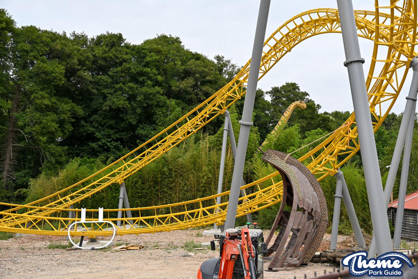 Serpent’s Curse Theming Installed as Construction Progresses at Paultons Park