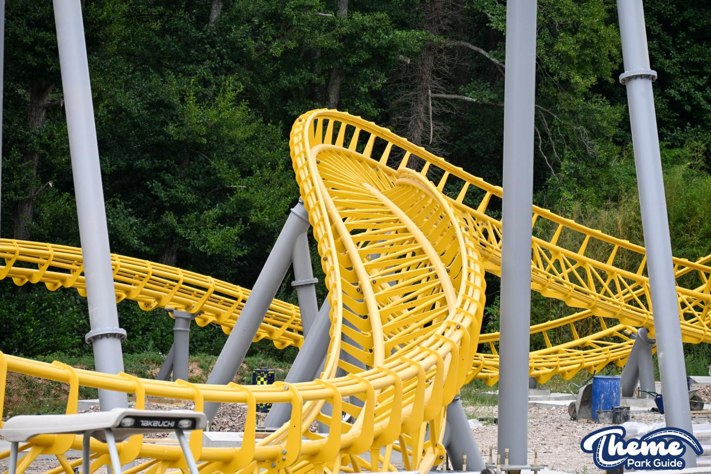 Serpent’s Curse Theming Installed as Construction Progresses at Paultons Park