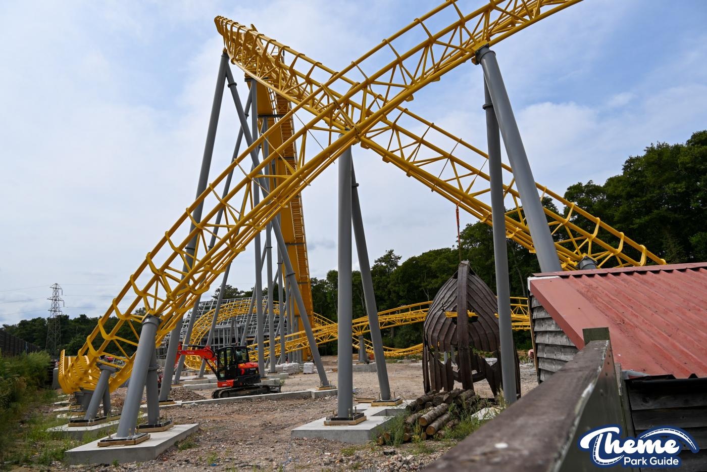 Serpent’s Curse Theming Installed as Construction Progresses at Paultons Park