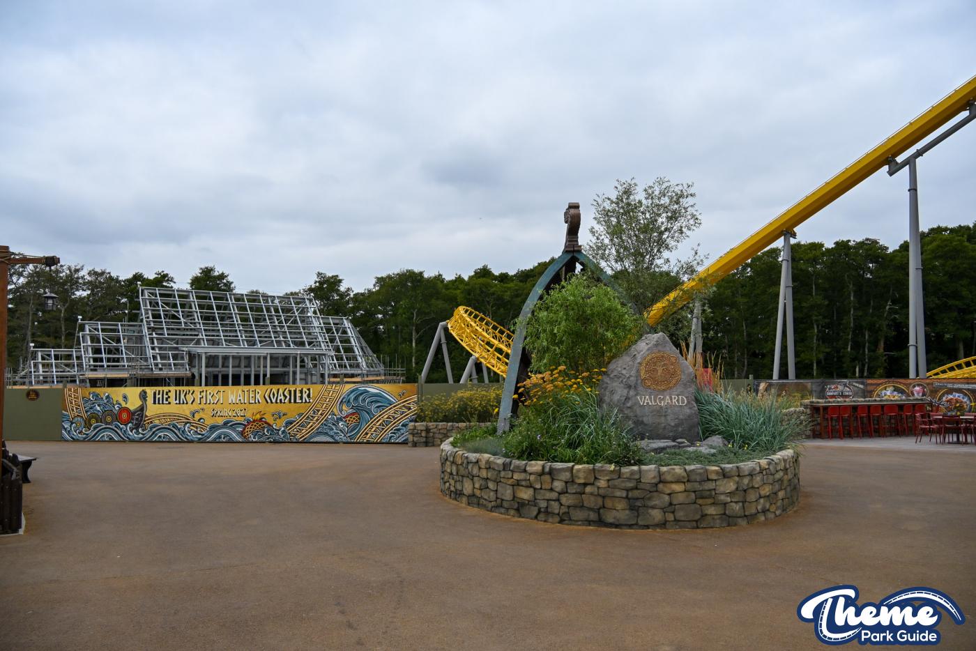 Serpent’s Curse Theming Installed as Construction Progresses at Paultons Park